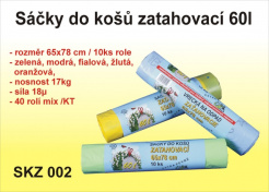 Sáčky do koše EKOZ pevné zatahovací 65x78 60l 10ks foto