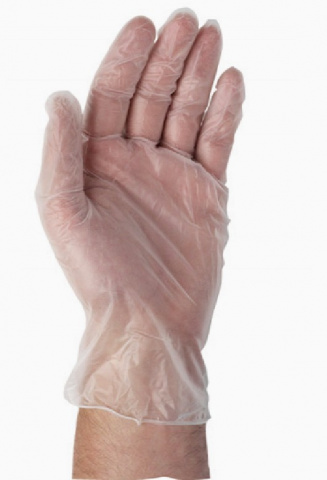 Rukavice vinylové bílé, pudrované XL 100ks