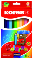 Pastelky KORES Jumbo trojhranné 12 barev foto
