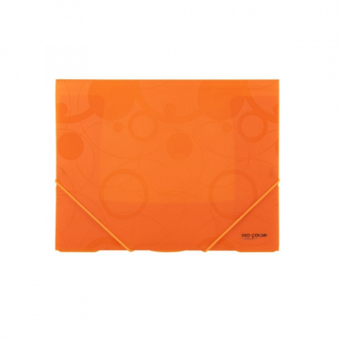 Desky s gumou A4 3 klopy NEO COLORI oranžová