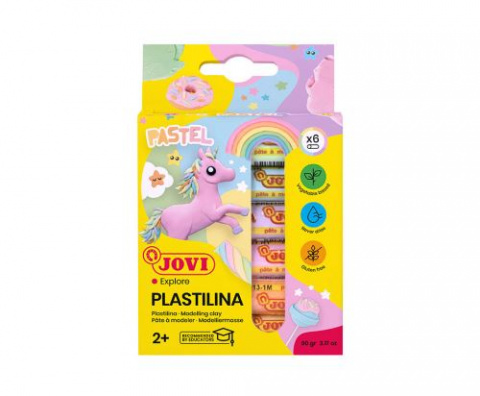 Plastelína JOVI 15g x  6barev pastelová