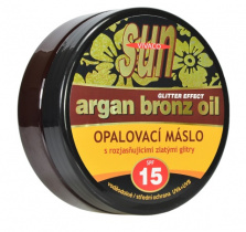 SUN Vital opalovací máslo s arganovým olejem 200ml OF15 bronze glitr foto