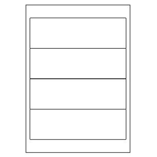 Etikety A4 bílé 100ks 192 x 61 mm (4ks) na hřbet pořadače, zaoblené rožky