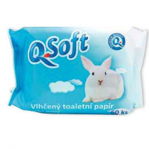 Toaletní papír vlhčený Q soft 60ks super jemný foto