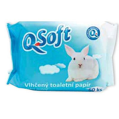 Toaletní papír vlhčený Q soft 60ks super jemný