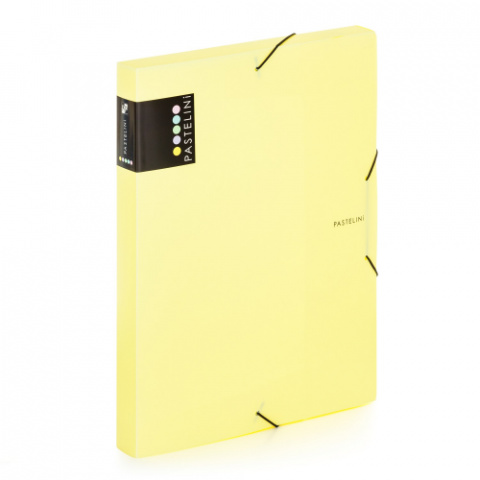 Krabice s gumou A4 průhledná PASTELINI žlutá