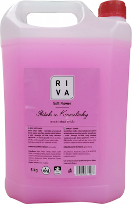 Tekuté mýdlo RIVA soft 5kg Ibišek a konvalinky (růžové)