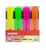 Zvýrazňovače KORES Bright Liner Plus 4 barvy NEON 0,5-5mm foto