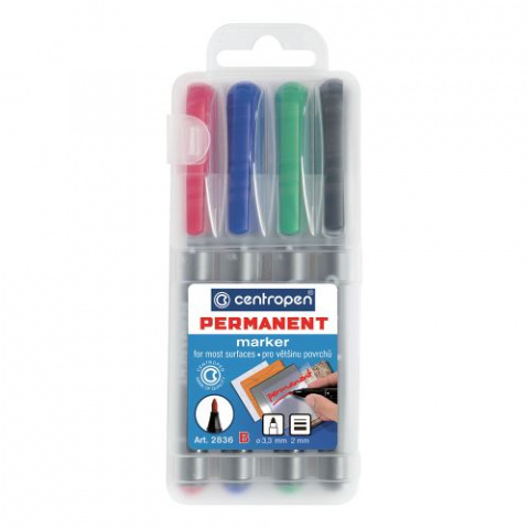 Popisovače sada 2836/4 permanentní s hrotem 2mm B