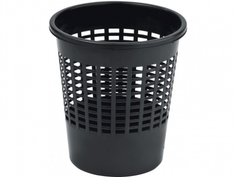Koš plastový děrovaný 11L černý