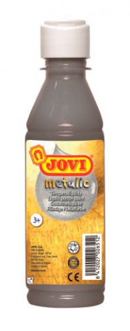 Tempera 250ml  JOVI  metalická stříbrná