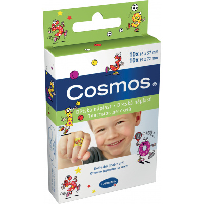 Náplast Cosmos dětská 20ks (10x 16x57mm, 10x 19x72mm)