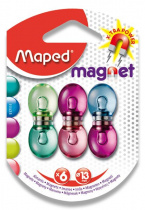 Magnety Maped silné transparentní barvy 6ks foto