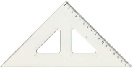 Pravítko trojúhelník 45° s ryskou Centropen