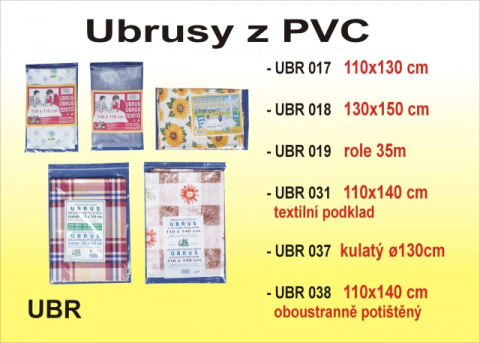 Ubrus fólie PP 140 x 110cm