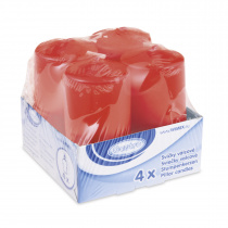 Svíčka válcová průměr 50x100mm červená 4ks foto