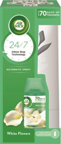 AirWick  Freshmatic komplet strojek 250ml Bílé květy