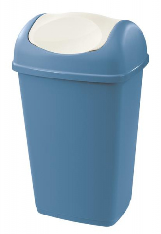 Koš odpadkový výklopný 15l plast Grace modrá/krémová